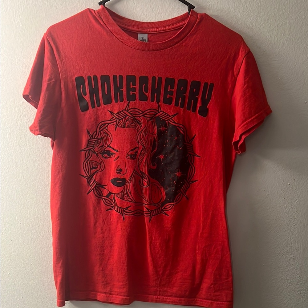 Red Graphic Band Tee Relaxed Fit